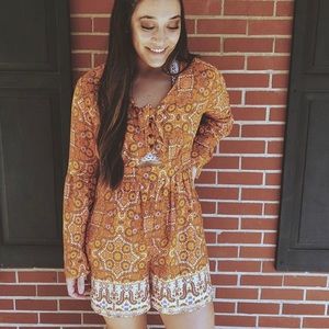 Yellow xhilaration romper